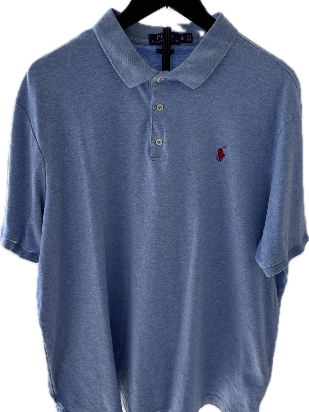 Polo by Ralph Lauren Heather Light Blue Polo with Red Pony